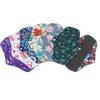 10Pcs Reusable Waterproof Regular FlowBamboo Charcoal Menstrualanitary Cloth Pads