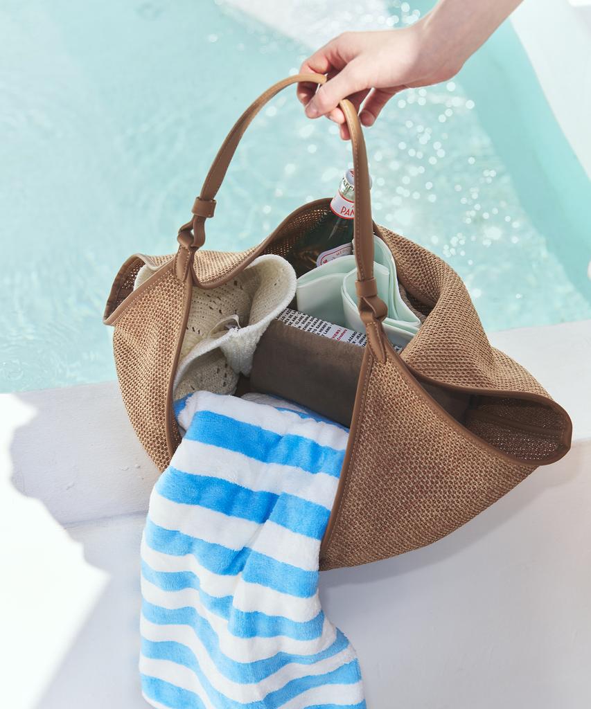 Drawfit Women Summer Rattan Hobo Bag [Beige]