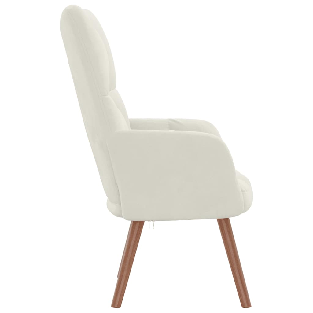 Relax Armchair Cream White Velvet
