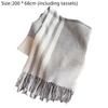 Tassel Checkered Scarf Imitation Wool Texture Wool Texture Scarf Fashionable Warm Scarf  Women