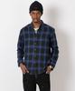 Seuteulaikeu Drop Shoulder Check Shirt (Blue_Black)