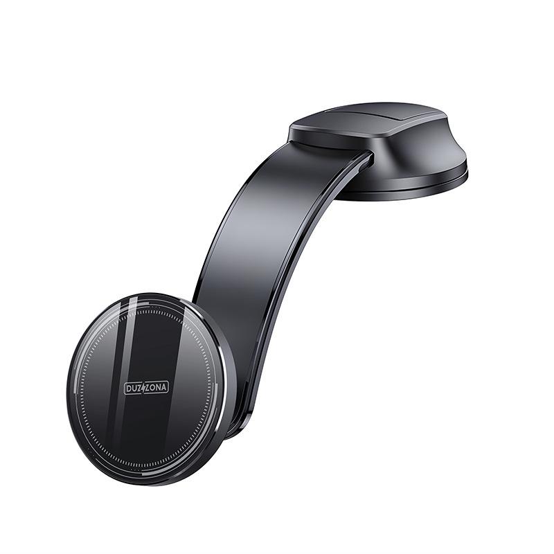 15W Magnetic Car Phone Holder & Wireless Charger with Suction Cup - QI Fast Charging & Navigation Support