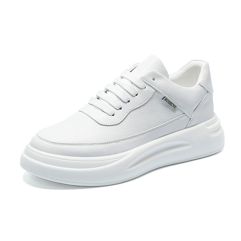 Mocassins de créateur Homme Nouvelles Petites Chaussures Blanches Chaussures de Sport et Décontractées Semelle Épaisse Rehaussantes Mode Colorées Chaussures de Skate pour Garçons