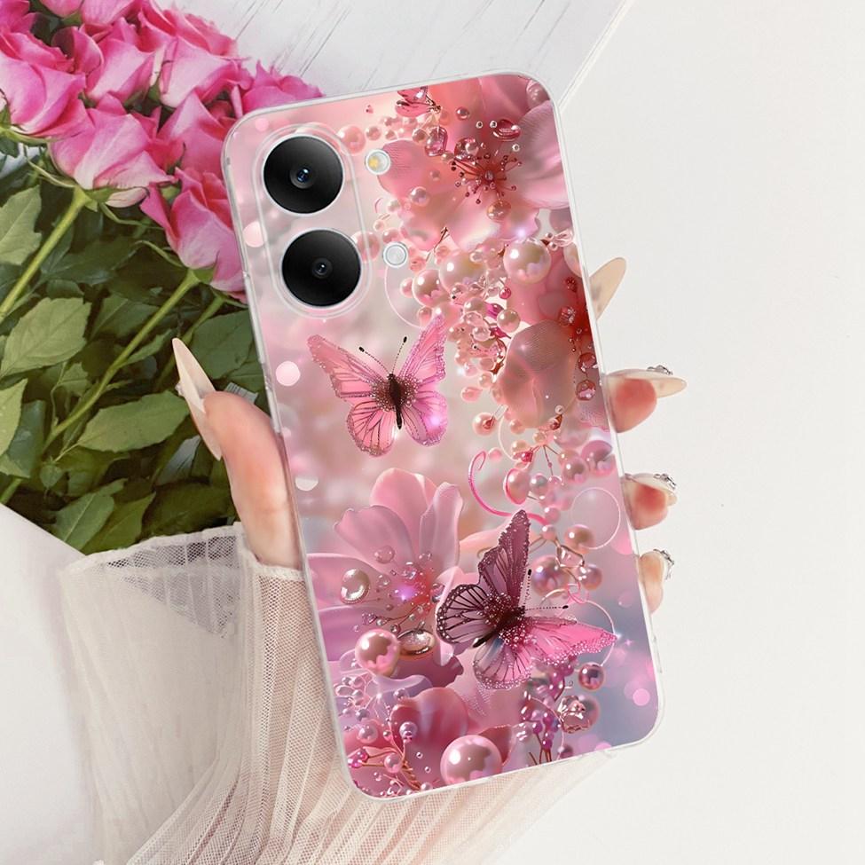 Case For Xiaomi Poco X8 Pro Max Cover Transparent Fashion Butterfly Cute Cat Cool Painted Soft Phone Casing 2602BPC18G