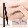 Waterproof & Smudge-Proof Rotating Double-Ended Eyebrow Pencil: Colorful, Hard Core, No Logo.