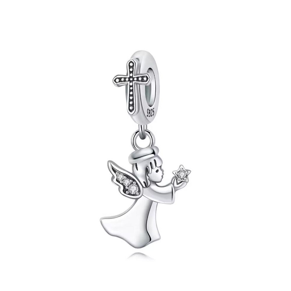 New Copper Cross Pendant, Doctor Nurse Angel Charm Bead, Suitable For European Bracelet Jewelry Pendan