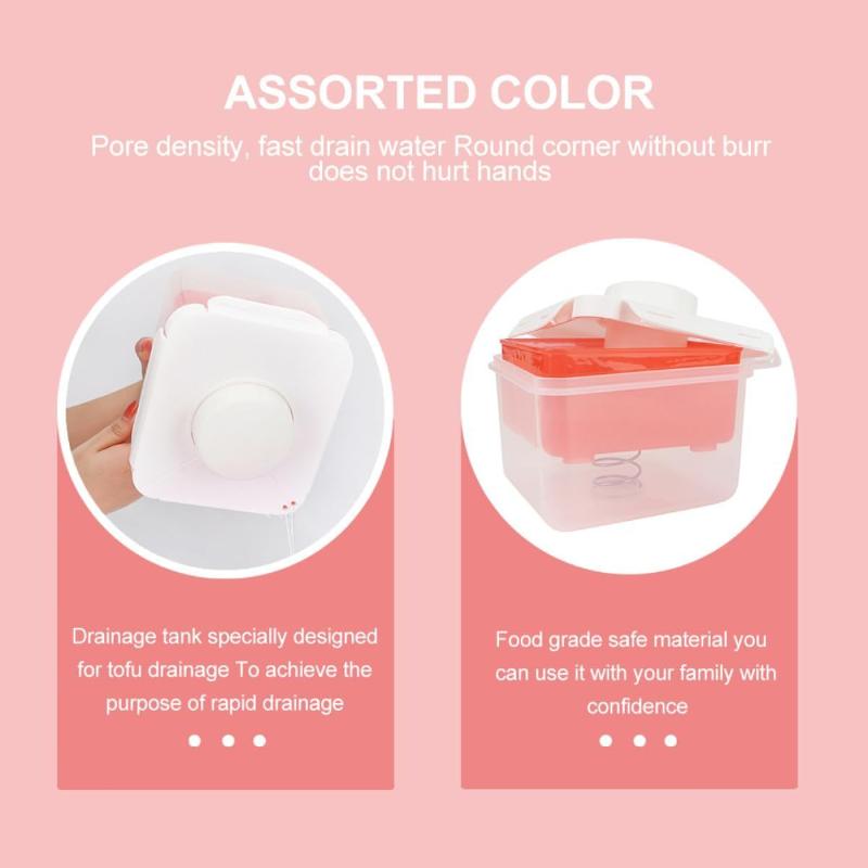 Kitchen Cooking Tool Set Diy Plastic Tofu Press Mould Homemade Tofu Mold Soybean Curd Tofu Making Mold With Cheese Cloth