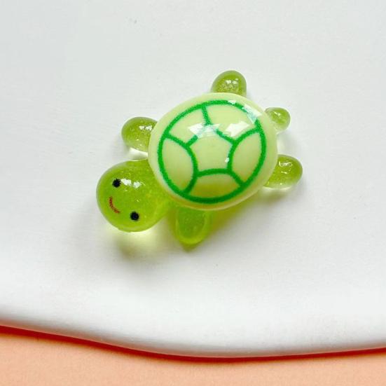 20Pcs Mini Luminous Turtle Figurine Glow-in-the-dark Tiny Colorful Tortoise Model Miniature Resin Animal Statue Decoration Ornament Party Favors