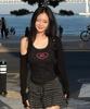 SEOUL APPAREL Heart Logo Dot Sleeveless (Black/Pink)
