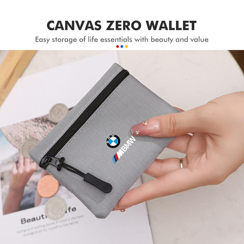 Portable Car Coin Purse Bank Card Storage Bag Key Stowing Holder Accenssories For BMW E46 E90 E60 F10 E39 F30 E36 E87 E90 E30 YA1