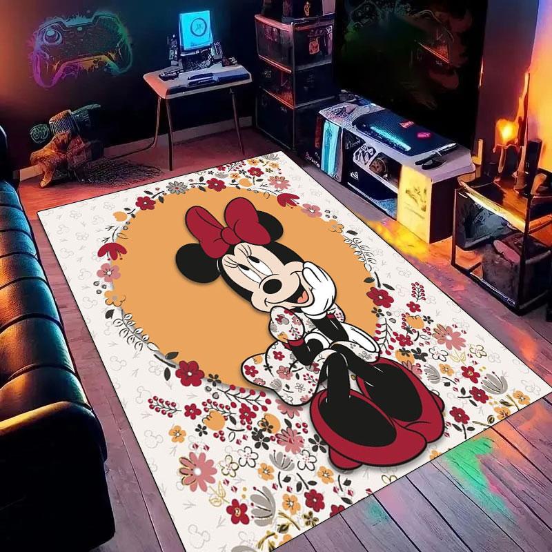 Cute and Beautiful Minnie Print Pattern Carpet - Non-slip Kitchen Mat, Outdoor Carpet, Home and Bedroom Decoration Birthday Gift