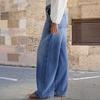 Women's Wide Leg Jeans High Waist Baggy Denim Washed Pants with Pockets