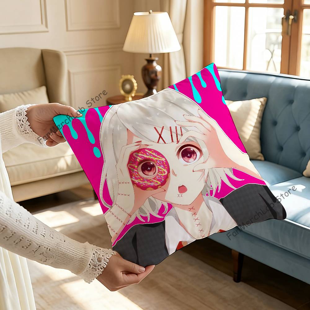 JJuuzou Anime SSuzuyaS Cushion For Bedroom Car Coffee Shop Room and Living Room Sofa Decorative Pillow Cover Case