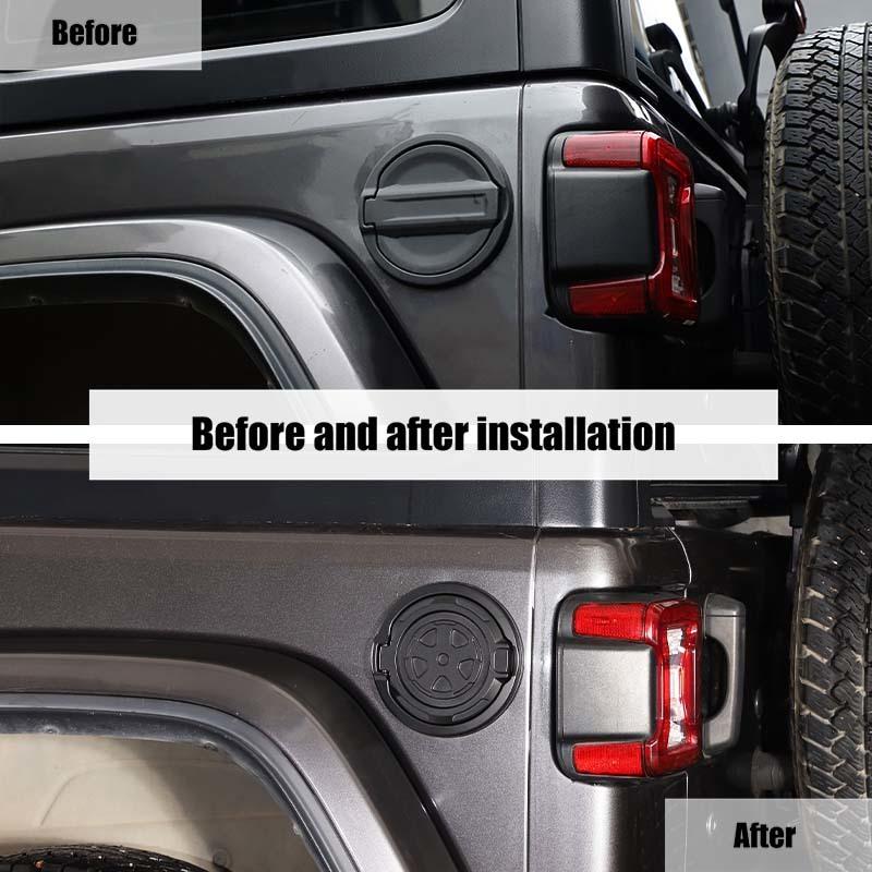 Aluminum Alloy ABS Gas Fuel Oil Tank Cap Cover For Jeep Wrangler JL 2018 Up Car Exterior Accessories