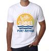 Men’s Vintage Tee Shirt Graphic T Shirt Time To Say Hello To Summer In Port Arthur White