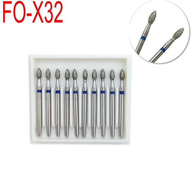 Extra lange Dental-Diamantbohrer FG Dia-Burs 1,6 mm Schaft für Hochgeschwindigkeits-Handstückbohrer Zahnarztwerkzeuge 10 Stück/Packung