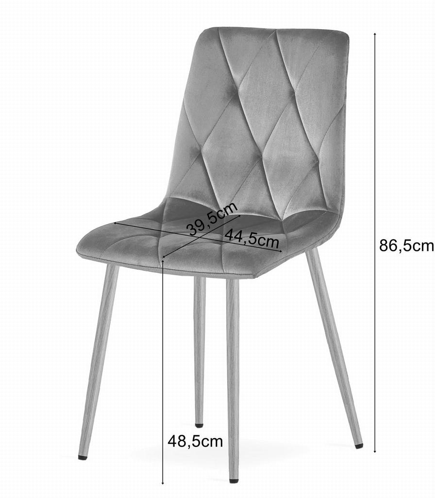 LIBRA Chair - Black Velvet / Wood Color Legs X 3