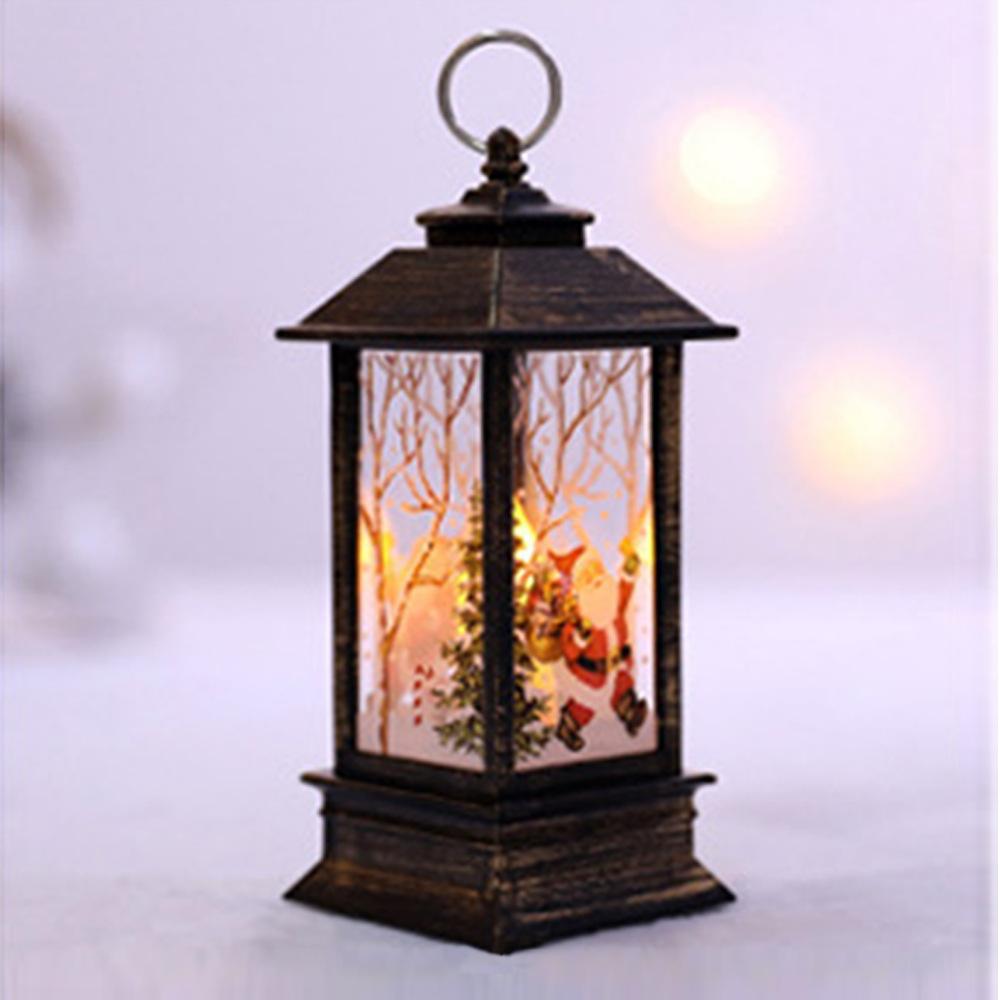 Christmas Wind Lamp Interior Light Small Wind Lamp Flame Lamp Square Lamp Candle Lamp Led Electronic Lamp Christmas Decoration Ornament