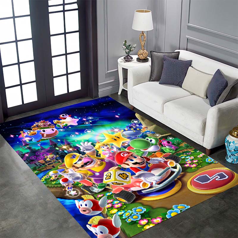Das neue Super Mario Bros. 2026. Teppich ist geeignet für die Heimdekoration in Spielzimmern, Schlafzimmern, Wohnzimmern, Sofabereichen und mehr.