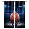 Doprava zdarma Lacné Chlapčenské Športové Basketbalové Ihrisko Moderný Okenný Záves pre Obývaciu Izbu Spálňu Dekorácia Domáci Textil Závesy 2KS