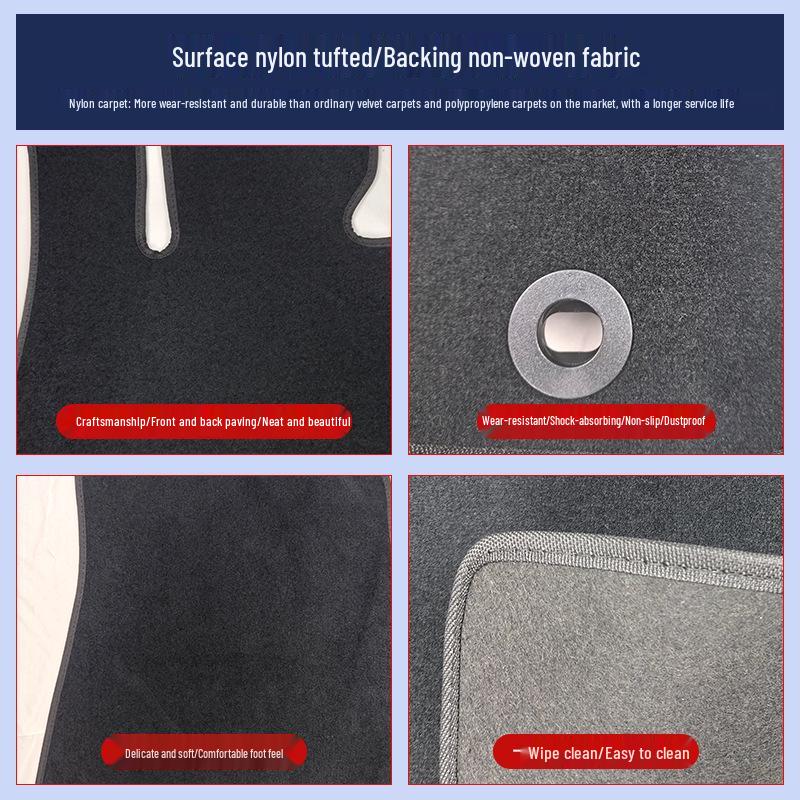 Designed for Nissan Kicks (2017-2023), these durable nylon car floor mats are scratch-resistant, wear-resistant, and easy to clean.