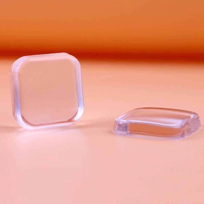6pcs/set Clear Wall Pads Rubber Handle Guards Absorbs Shocks & Prevents Marks