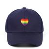 Rainbow Heart Embroidered Baseball Cap - Breathable Sun Protection Dad Hat for Outdoor Sports