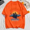 Adventure Great Mountain Print Mans T-Shirts Fashions Summer Loose Short Sleeve O-Neck Cotton T Shirts Hip Hop Casual Streetwear