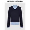 UR Women's Faux Two-Piece Striped Knit Sweater