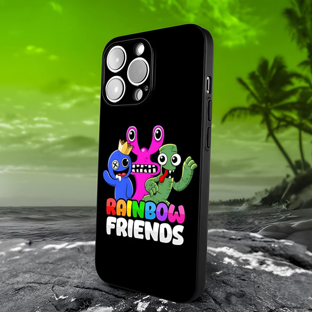 R-Rainbow Friends-S Coque de téléphone jouet pour iPhone 17 15 16 13 Pro Max 14 12 11 Xr X 8 7 6 Plus Housse arrière de luxe