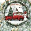 Metal Canvas Christmas Holiday Waterproof Rustproof Wall Art for Indoor Outdoor Decor