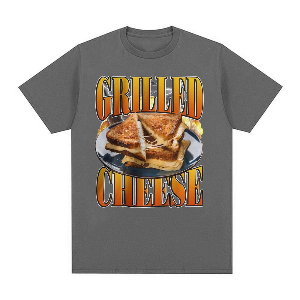 Funny Grilled Cheese Foodie Gift Meme Tshirt Unisex Women Summer Casual ONeck Oversized T Shirts Cotton 100 High Quality T Shirt