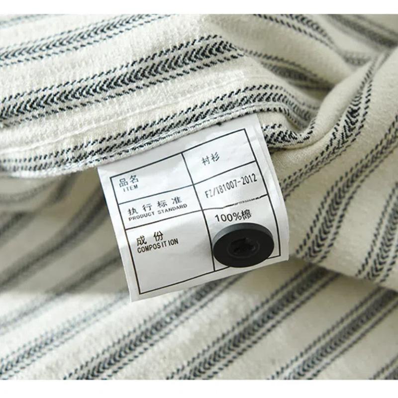 Japanese Retro Style Long Sleeve Striped Shirt Men Youth 100cotton Casual Loose Shirts with Pocket Spring/Autumn Men Clothing