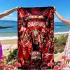 Football Team Print Beach Towel, Versatile Lightweight Absorbent Beach Towel for Pool Surf Yoga Bathroom, Perfect Birthday Holiday Gift