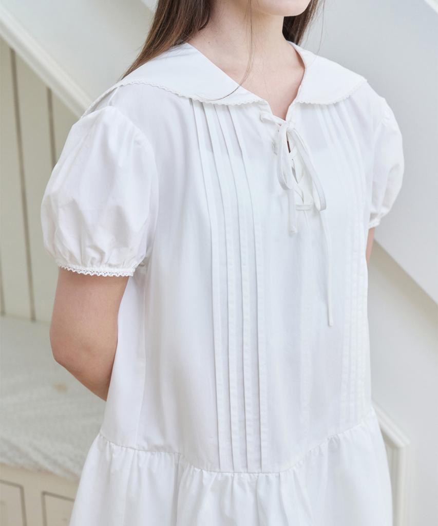 Alkialka Sailor Dress (White)
