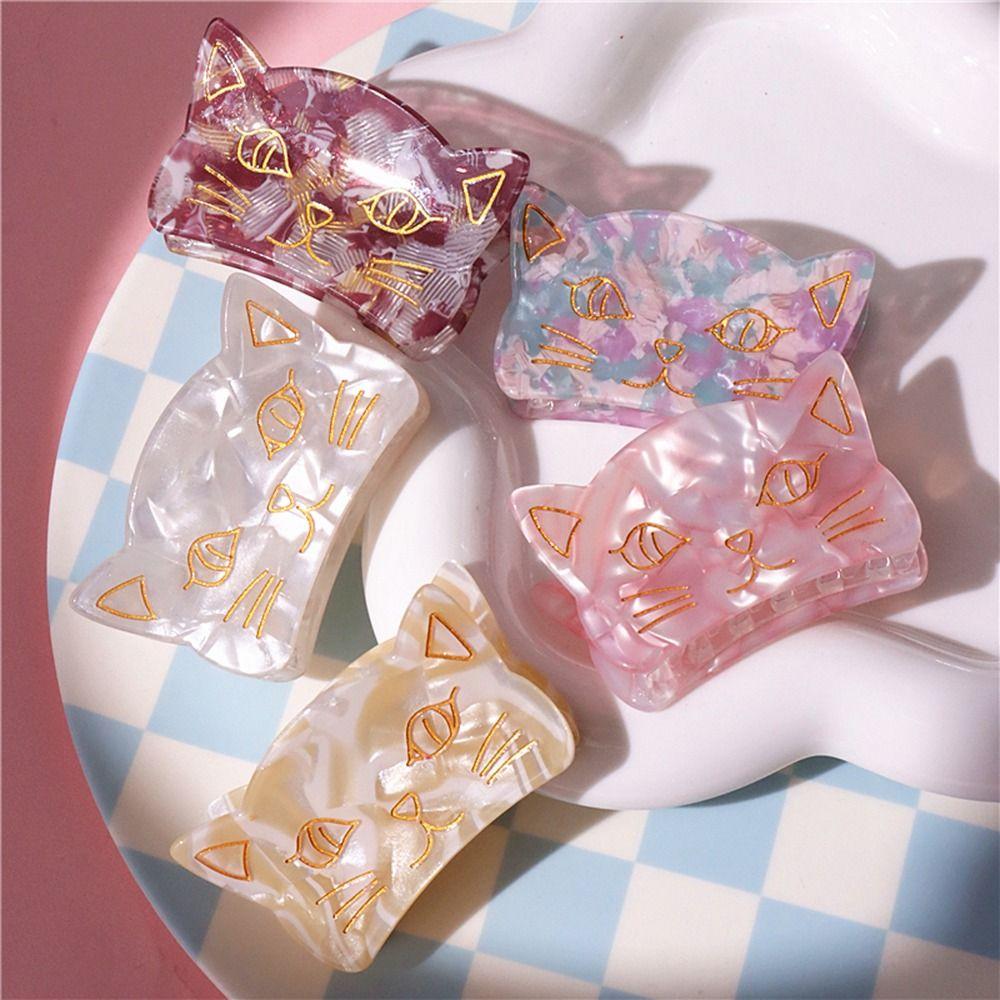 Shark Clip Acrylic Headdress Cat Hair Claw Women Hair Clips Hair Accessories Korean Style Crab Clip