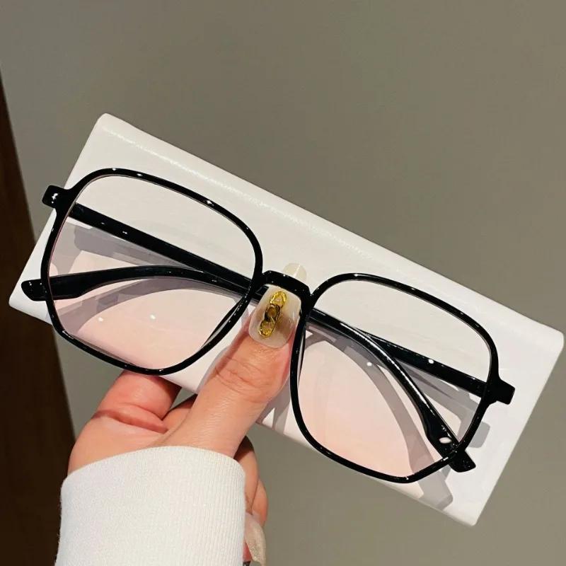 Pink Gradient Myopia Glasses Women Trendy Anti Blue Light Eyewear Short Sighted Minus Diopter for Ladies