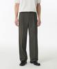 MUSINSA STANDARD Light Plain One-Pleat Wide Hidden Banding Slacks [Dusty Khaki]