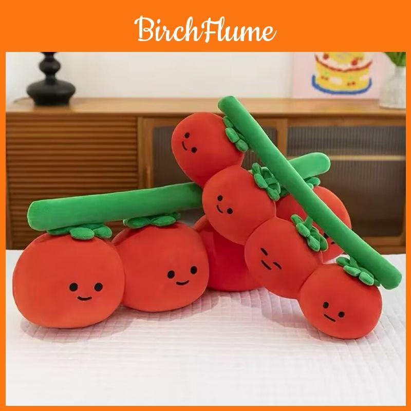 Cartoon Tomato Shaped Plush Pillow With Soft Cotton Filling For Home Decor And Gift