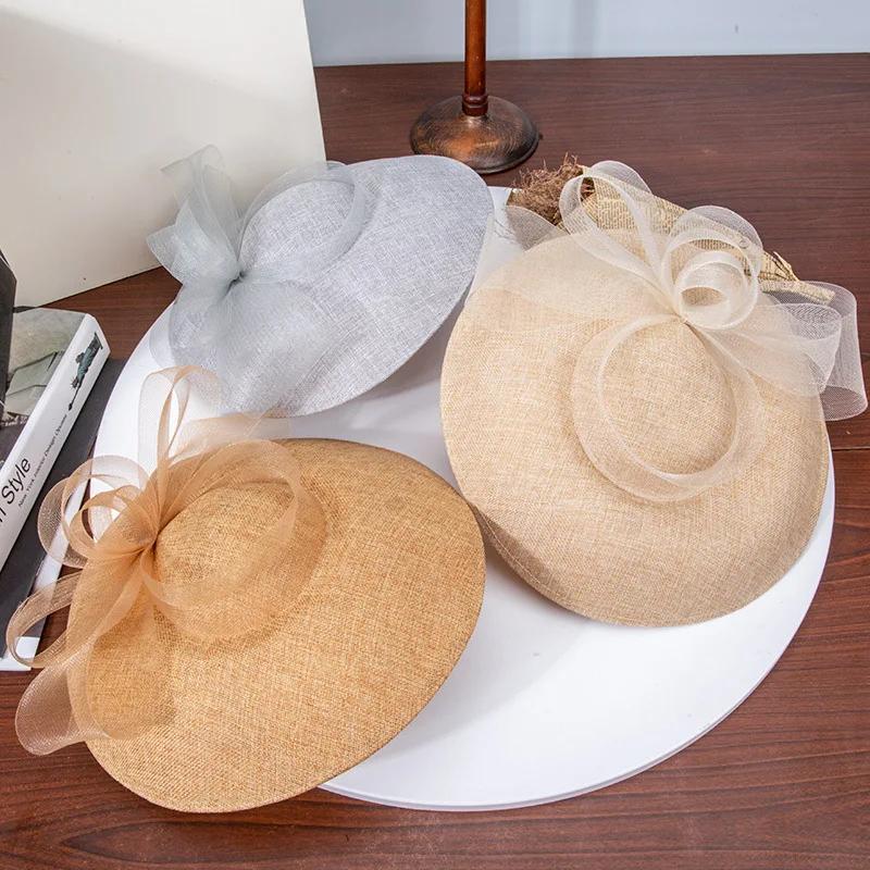 2025 New French Wide Brim Cloche Hat - Vintage Bow Ladies Tea Party Elegant Spring Summer