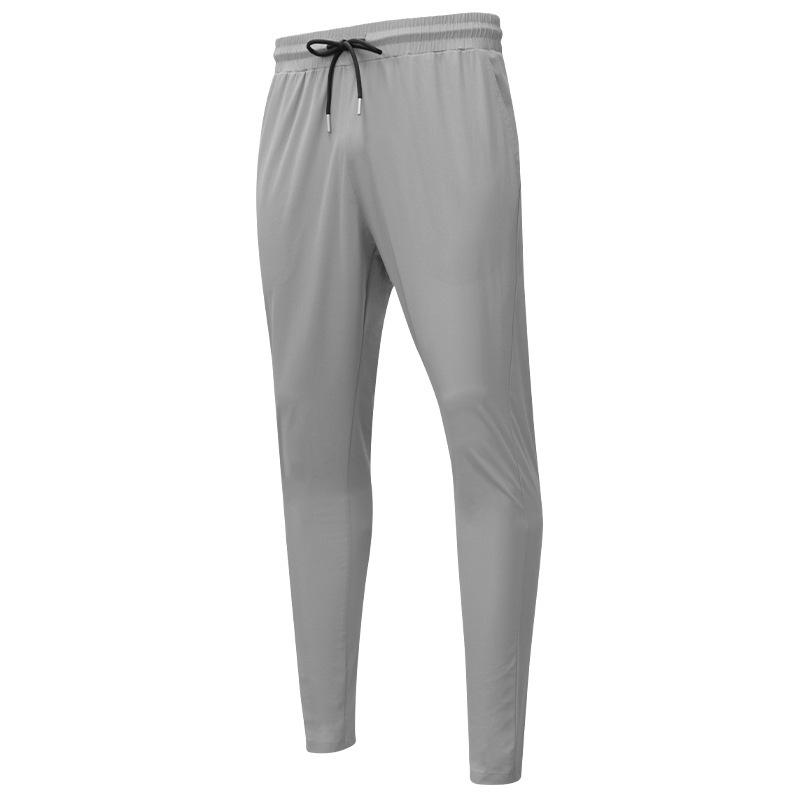 Summer Gym Fitness Trousers Men's Pencil Pants Tight Jogging Running Breathable Quick-Drying Ice Silk Sports Wind Casual Pants
