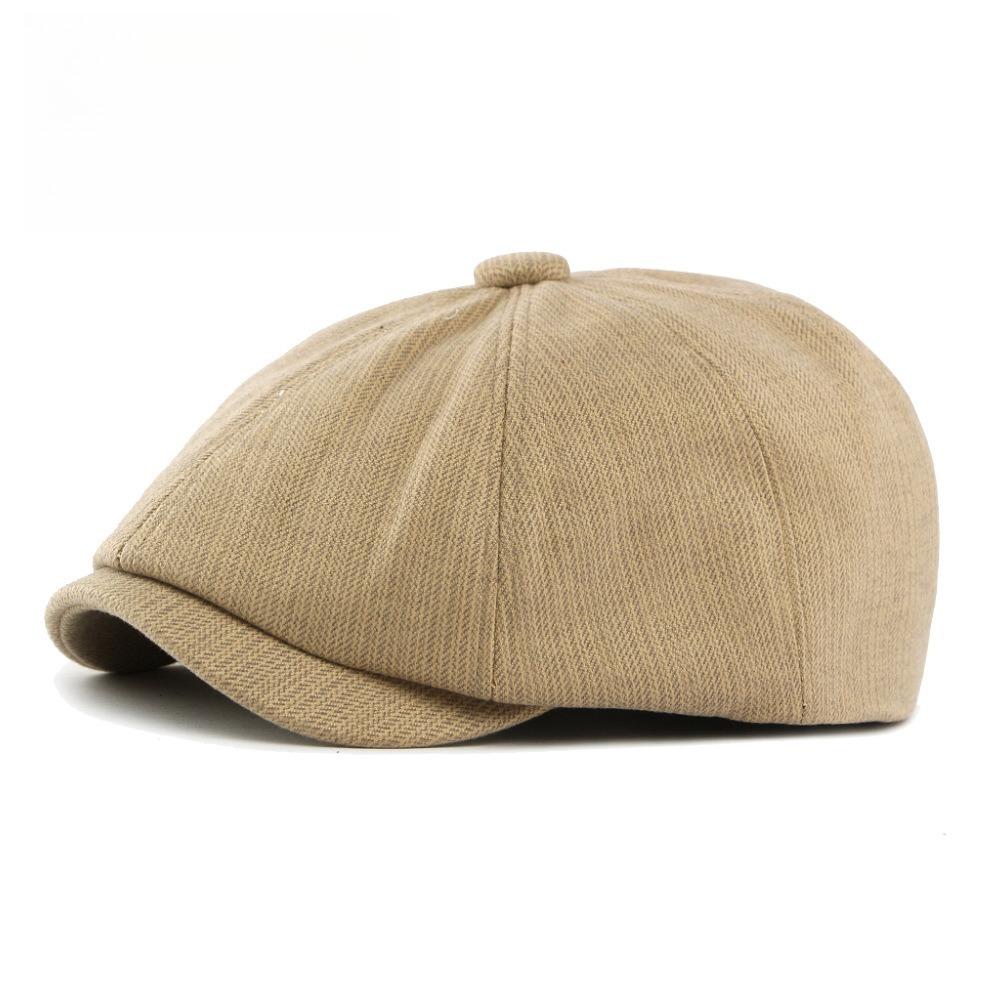 Unisex 8-Panel Newsboy Cap Autumn Winter Warm Solid Color Baker Boy Hat British Vintage Octagonal Painter Cap Casual Gatsby Peaked Hat