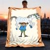 1 pezzo Pippi Calzelunghe Coperta in Flanella Personalizzata da Esterno, Morbida, Leggera Coperta in Flanella Personalizzata, Stampa Digitale,