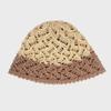 Wave Knit Beige-Brown Bucket Hat