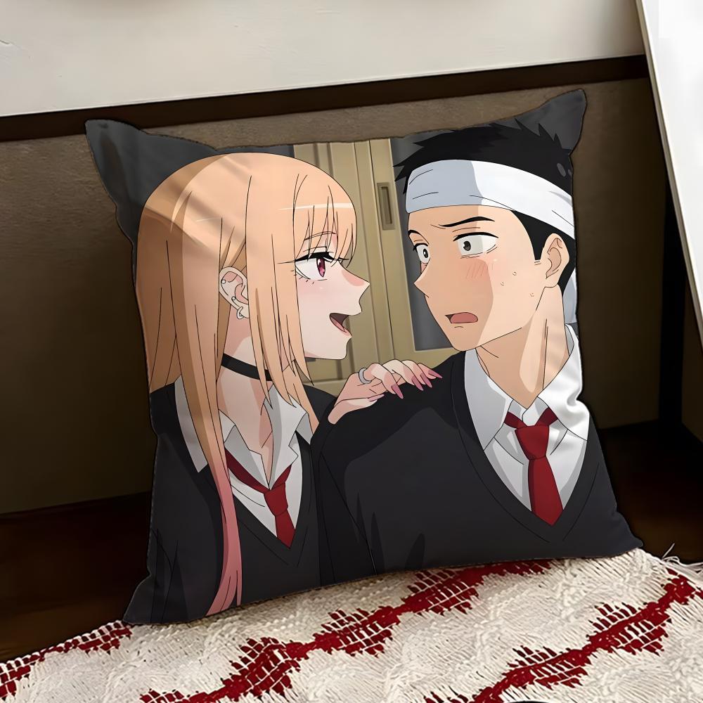Anime DDressUp DDarling Cushion Cover Reversible Soft Durable Pillow Cover Home Car MultiScene Use for Daily Comfort
