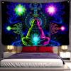 Psy Zemin Baykuş Psychedelic Goblen Blacklight Duvar Asılı Goa Parti Görsel Sanat Esign Bohemia Mistik Büyücülük Ev Dekor