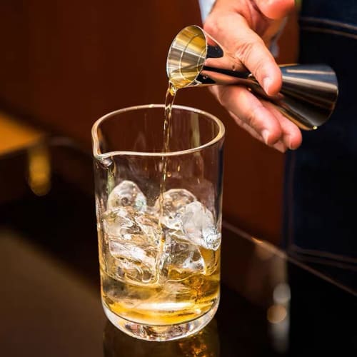 WOMLEX Measuring Cup, 30/45ml, Graduated, Cocktail Measure, Jigger Cup, Whiskey, Cocktail Measuring Cup, Double Head, One-Piece Stainless Steel (Silve