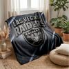 Las Vegas Raiders Flannel Fleece Blanket Cozy Warm Throw Blanket For Couch Bed Travel All Season Use
