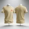 Unisex Spain Print Football T-shirt Short Sleeve Breathable Casual Soccer Top for Men Women