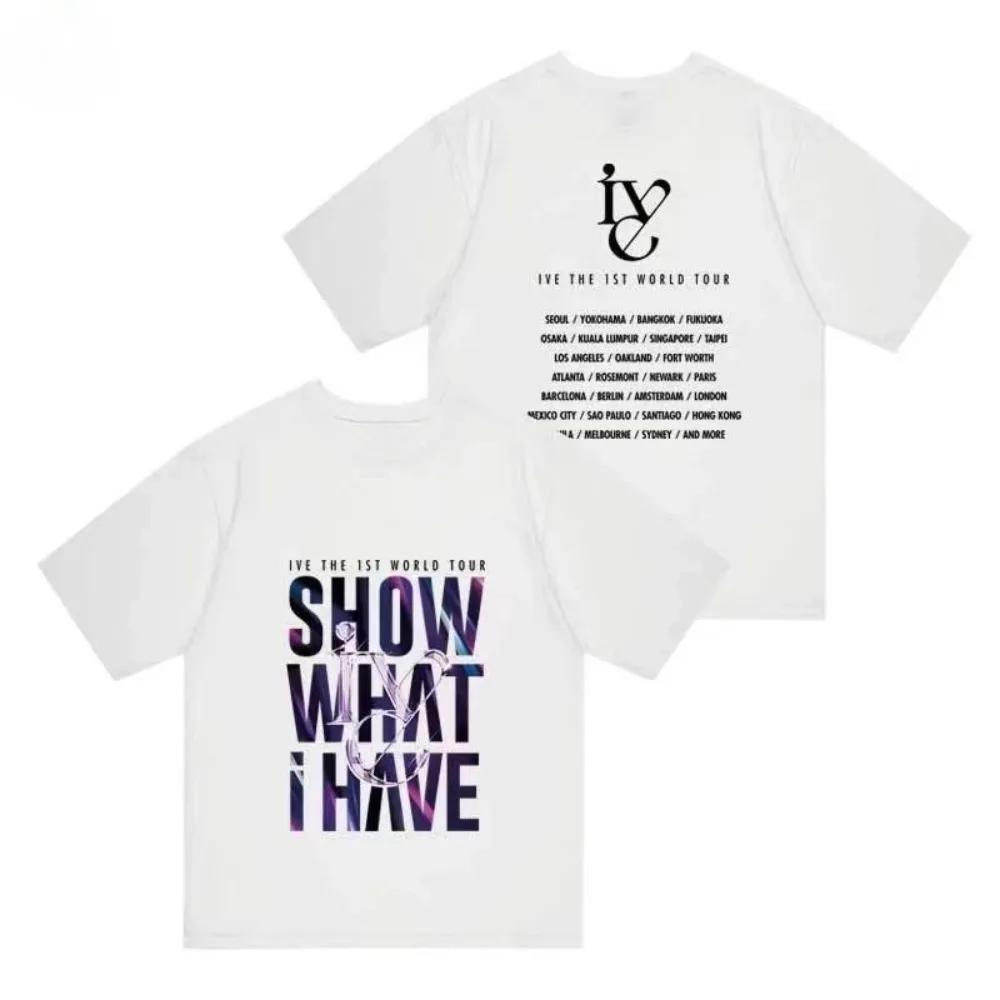 IVE Världsturnékonsert VISA VAD JAG HAR Omgivande Anyou Zhen Zhang Yuanying Samma Kortärmad Dam Herr T-shirt Kläder Sommar